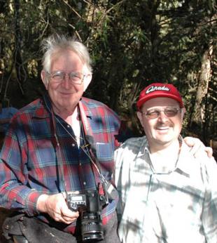 Don Davis (right) along with Dr. Lincoln Brower<br>on a recent visit to the Mexican overwintering sites Don Davis