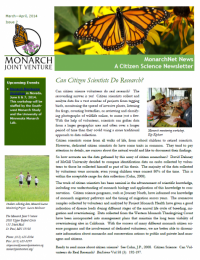 Screenshot of the April 2014 newsletter