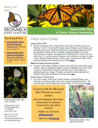 February 2015 MonarchNet news